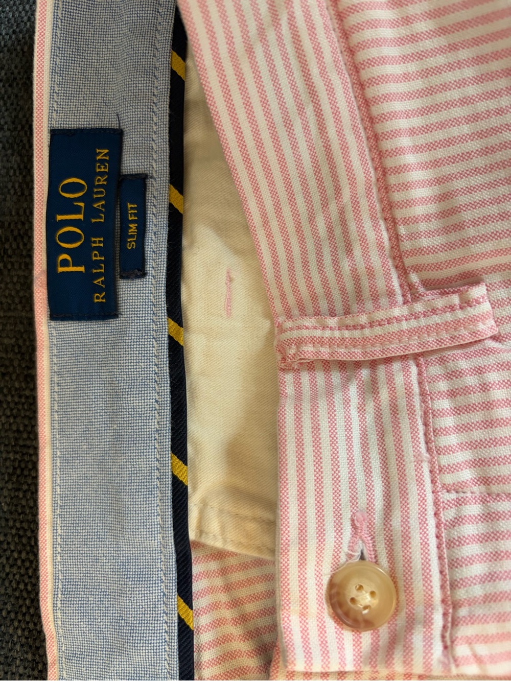 Polo Ralph Lauren Pink and White Striped men’s shorts, beautiful, 36